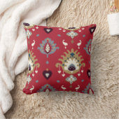 モダン金ゴールド灰色の赤ガーリーイカット部模様 クッション (ブランケット)