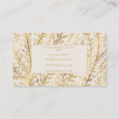 モダン金ゴールド熱帯離れ緑 名刺 (裏面)