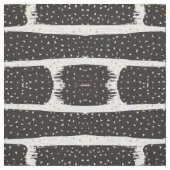 モダン金ゴールド白黒ブラシストローク三角形 ファブリック (見本)