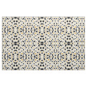 モダン金ゴールド白黒幾何形状パターン ファブリック (ファットクウォーター)