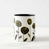 モダン金ゴールド白黒 ツートーンマグカップ (中央)
