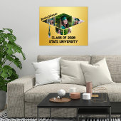 モダン金ゴールド目盛りキャップ形状写真コラージュ ポスター