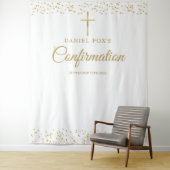 モダン金ゴールド確認写真の背景 タペストリー (インサイチュ)