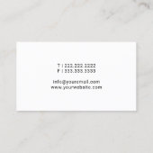 モダン金ゴールド筆署名の公証人 名刺 (裏面)