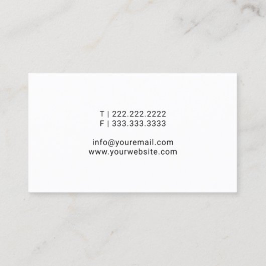 モダン金ゴールド筆署名の公証人 名刺 (裏面)