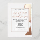 モダン金ゴールド箔色彩の鮮やか付き結婚式招待状 箔招待状 (正面)