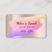 モダン金ゴールド紙吹雪グラデーション、ブラシストロークバラ金ゴールド 紹介カード (正面)