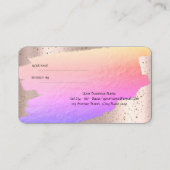 モダン金ゴールド紙吹雪グラデーション、ブラシストロークバラ金ゴールド 紹介カード (裏面)