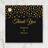 モダン金ゴールド紙吹雪 フェイバータグ (正面)