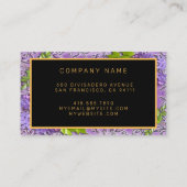 モダン金ゴールド紫の名刺を追加 名刺 (裏面)