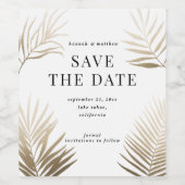 モダン金ゴールド結婚のスタイリッシュI種 ワインラベル (シングルラベル)