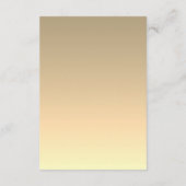 モダン金ゴールド結婚のメニュー選択カード エンクロージャーカード (裏面)