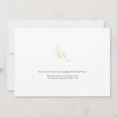 モダン金ゴールド結婚の写真 セーブザデート (裏面)