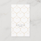モダン金ゴールド結婚ハートのwebサイトまたは情報カード エンクロージャーカード (裏面)
