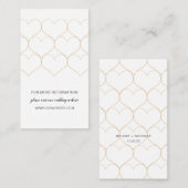 モダン金ゴールド結婚ハートのwebサイトまたは情報カード エンクロージャーカード (正面/裏面)