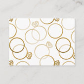 モダン金ゴールド結婚リングや輪のオンラインRSVPカード エンクロージャーカード (裏面)