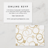 モダン金ゴールド結婚リングや輪のオンラインRSVPカード エンクロージャーカード (正面/裏面)