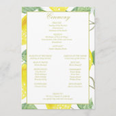 モダン金ゴールド結婚レモン プログラム (正面)