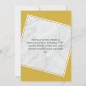 モダン金ゴールド結婚式招待状 招待状 (裏面)