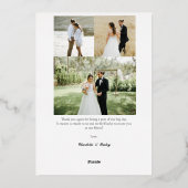 モダン金ゴールド結婚箔サンキューカード 箔シーズンカード (裏面)