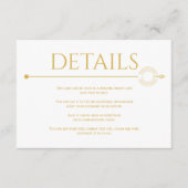 モダン金ゴールド線と同心円結婚線 エンクロージャーカード (正面)