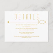 モダン金ゴールド線と重なり合う結婚円 エンクロージャーカード (正面)