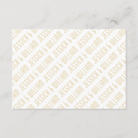 モダン金ゴールド線と重なり合う結婚円 エンクロージャーカード (裏面)