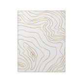 モダン金ゴールド線ミニマル手描きデザイン ノートパッド (回転)