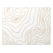 モダン金ゴールド線ミニマル手描きデザイン ノートパッド (正面)