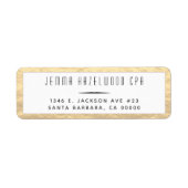 モダン金ゴールド縁どミニマルリストブラック ラベル (正面)