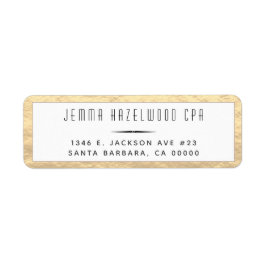 モダン金ゴールド縁どミニマルリストブラック ラベル