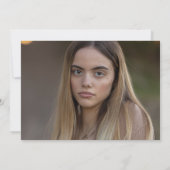 モダン金ゴールド縁ど卒業写真BBQパーティー 招待状 (裏面)