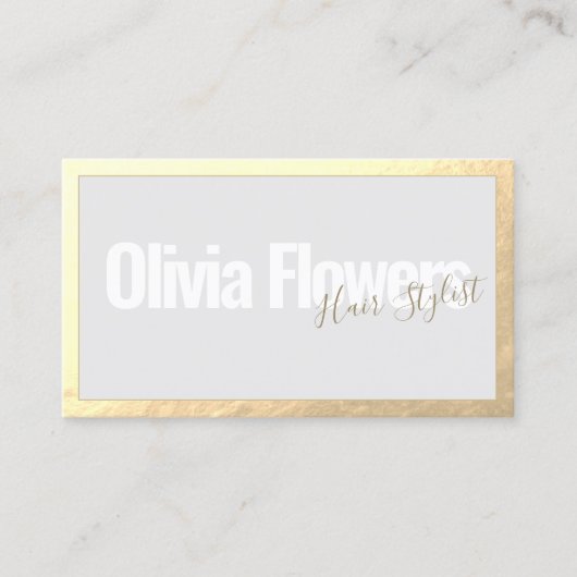 モダン金ゴールド縁ど美しい名刺 名刺 (正面)