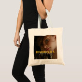 モダン金ゴールド色の名前の追加 トートバッグ (正面(商品))