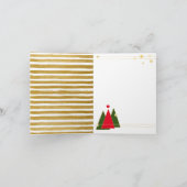 モダン金ゴールド色書非写真折り畳み シーズンカード (内部)