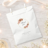 モダン金ゴールド花結婚リースの感謝していあなた フェイバーバッグ (クリップ留めされた状態)