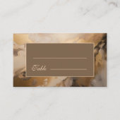 モダン金ゴールド芸術的チョコレー結婚ト プレイスカード (正面)