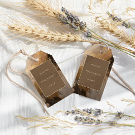 モダン金ゴールド芸術的チョコ結婚ーありがとう ギフトタグ