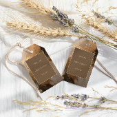 モダン金ゴールド芸術的チョコ結婚ーありがとう ギフトタグ