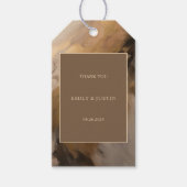 モダン金ゴールド芸術的チョコ結婚ーありがとう ギフトタグ (正面)