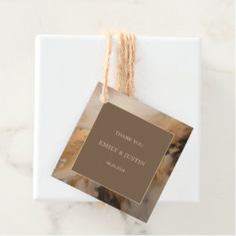 モダン金ゴールド芸術的チョコ結婚ーありがとう フェイバータグ