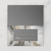 モダン金ゴールド芸術的炭煙炭結婚水色 プレイスカード (外部開封)