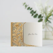 モダン金ゴールド華美はがき ポストカード (スタンド正面)