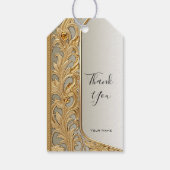 モダン金ゴールド華美ギフトラベル ギフトタグ (裏面)