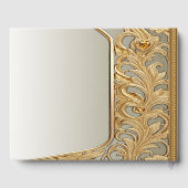 モダン金ゴールド華美ゲストブック ゲストブック (裏面)