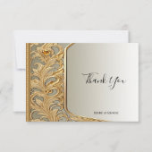 モダン金ゴールド華美サンキューカード サンキューカード (正面)