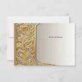 モダン金ゴールド華美サンキューカード サンキューカード (裏面)