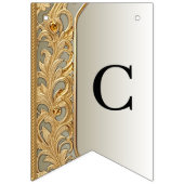 モダン金ゴールド華美バンティング国旗 バンティングフラッグ (第1の旗)