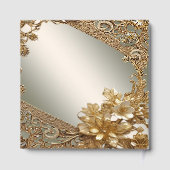 モダン金ゴールド華美フローラゲストブック ゲストブック (裏面)