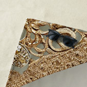 モダン金ゴールド華美フローラビーチタオル ビーチタオル (インサイチュ)